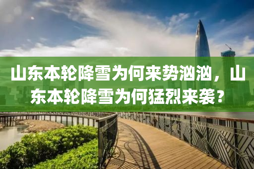 山东本轮降雪为何来势汹汹，山东本轮降雪为何猛烈来袭？，山东本轮降雪为何猛烈来袭？深度解析降雪原因。