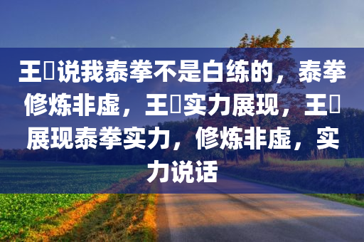 王濛说我泰拳不是白练的，泰拳修炼非虚，王濛实力展现，王濛展现泰拳实力，修炼非虚，实力说话