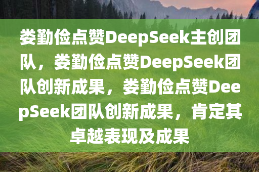 娄勤俭点赞DeepSeek主创团队，娄勤俭点赞DeepSeek团队创新成果，娄勤俭点赞DeepSeek团队创新成果，肯定其卓越表现及成果