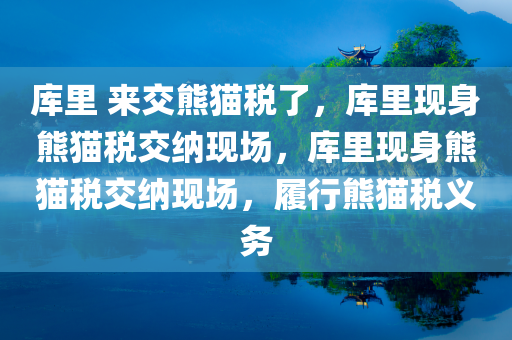 库里 来交熊猫税了，库里现身熊猫税交纳现场，库里现身熊猫税交纳现场，履行熊猫税义务