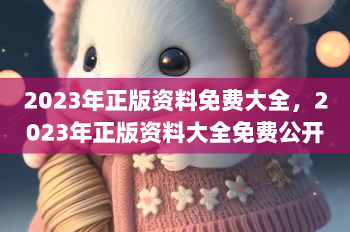 2023年正版资料免费大全，2023年正版资料大全免费公开