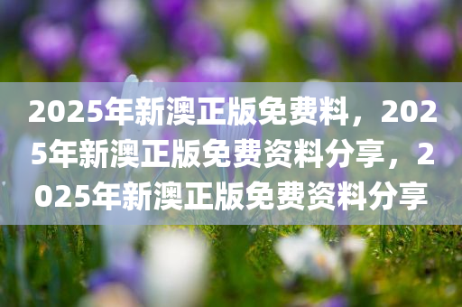 2025年新澳正版免费料，2025年新澳正版免费资料分享，2025年新澳正版免费资料分享