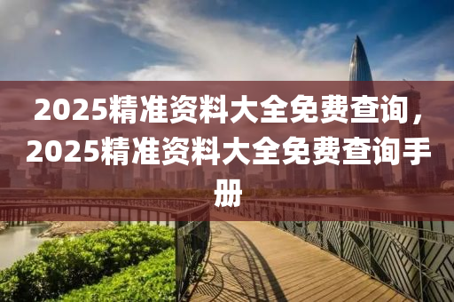 2025精准资料大全免费查询，2025精准资料大全免费查询手册