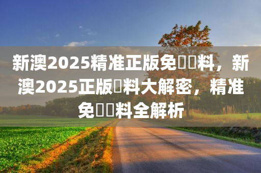 新澳2025精准正版免費資料，新澳2025正版資料大解密，精准免費資料全解析
