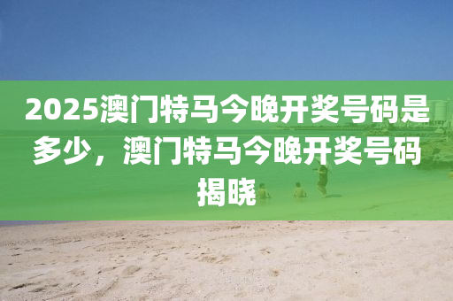 2025澳门特马今晚开奖号码是多少，澳门特马今晚开奖号码揭晓