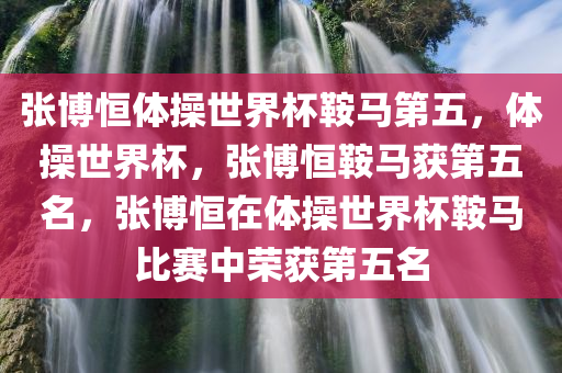 张博恒体操世界杯鞍马第五，体操世界杯，张博恒鞍马获第五名，张博恒在体操世界杯鞍马比赛中荣获第五名