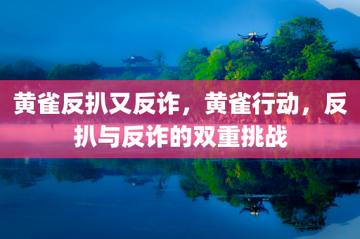 黄雀反扒又反诈，黄雀行动，反扒与反诈的双重挑战