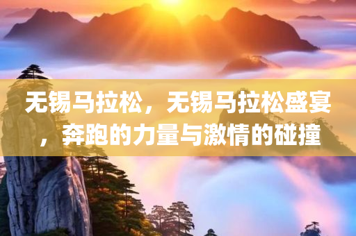 无锡马拉松，无锡马拉松盛宴，奔跑的力量与激情的碰撞