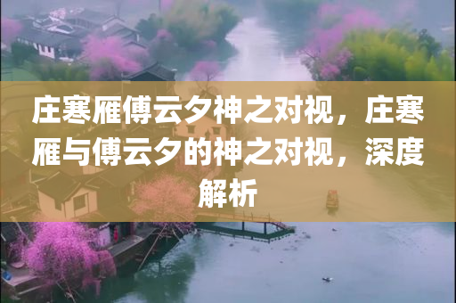 庄寒雁傅云夕神之对视，庄寒雁与傅云夕的神之对视，深度解析，庄寒雁与傅云夕的神之对视，深度解析与探究