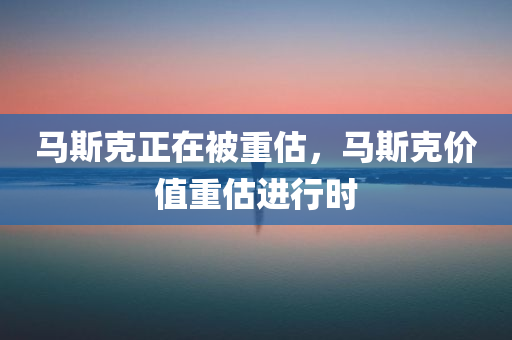 马斯克正在被重估，马斯克价值重估进行时，马斯克价值重估进行中，深度探讨特斯拉CEO的变革与挑战