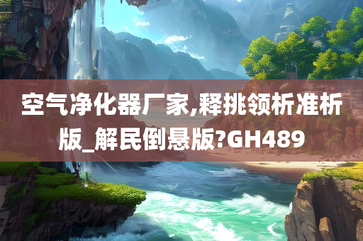 空气净化器厂家,释挑领析准析版_解民倒悬版?GH489