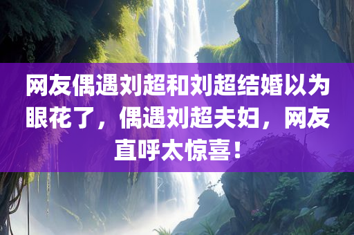 网友偶遇刘超和刘超结婚以为眼花了，偶遇刘超夫妇，网友直呼太惊喜！