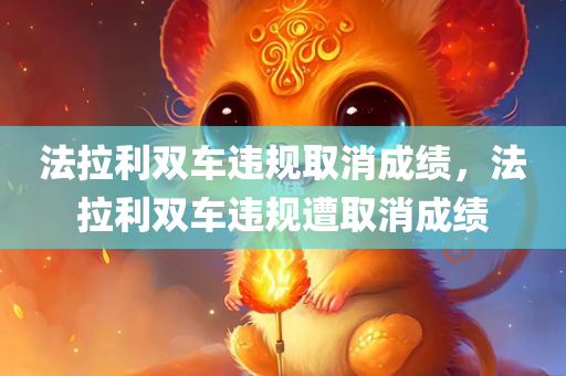 法拉利双车违规取消成绩，法拉利双车违规遭取消成绩，法拉利双车违规遭取消成绩事件