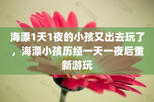 海漂1天1夜的小孩又出去玩了，海漂小孩历经一天一夜后重新游玩