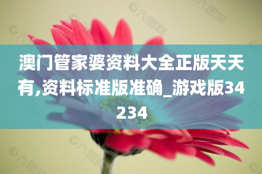 澳门管家婆资料大全正版天天有,资料标准版准确_游戏版34234