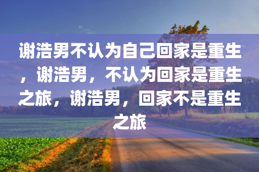 谢浩男不认为自己回家是重生，谢浩男，不认为回家是重生之旅，谢浩男，回家不是重生之旅