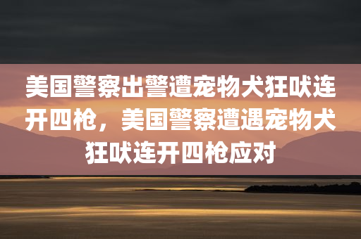 美国警察出警遭宠物犬狂吠连开四枪，美国警察遭遇宠物犬狂吠连开四枪应对