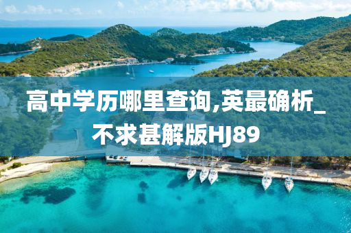 高中学历哪里查询,英最确析_不求甚解版HJ89