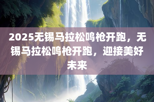 2025无锡马拉松鸣枪开跑，无锡马拉松鸣枪开跑，迎接美好未来