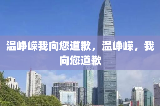 温峥嵘我向您道歉，温峥嵘，我向您道歉，温峥嵘，诚恳道歉的心声