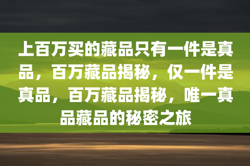 上百万买的藏品只有一件是真品，百万藏品揭秘，仅一件是真品，百万藏品揭秘，唯一真品藏品的秘密之旅