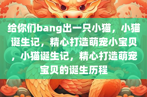 给你们bang出一只小猫，小猫诞生记，精心打造萌宠小宝贝，小猫诞生记，精心打造萌宠宝贝的诞生历程