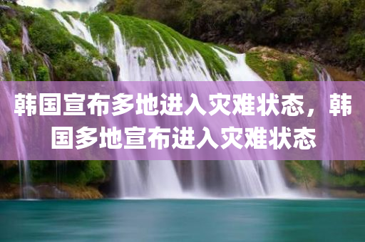 韩国宣布多地进入灾难状态，韩国多地宣布进入灾难状态