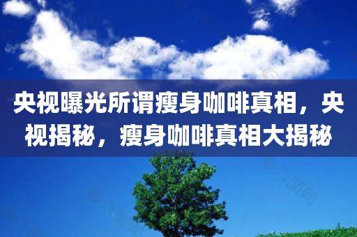 央视曝光所谓瘦身咖啡真相，央视揭秘，瘦身咖啡真相大揭秘