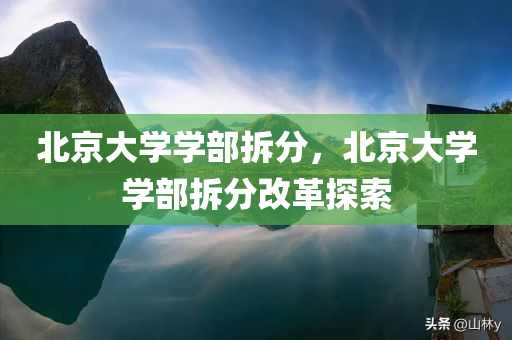 北京大学学部拆分，北京大学学部拆分改革探索，北京大学学部拆分改革，探索学部制度的新路径