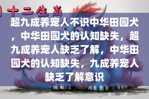超九成养宠人不识中华田园犬，中华田园犬的认知缺失，超九成养宠人缺乏了解，中华田园犬的认知缺失，九成养宠人缺乏了解意识