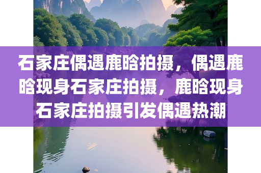 石家庄偶遇鹿晗拍摄，偶遇鹿晗现身石家庄拍摄，鹿晗现身石家庄拍摄引发偶遇热潮