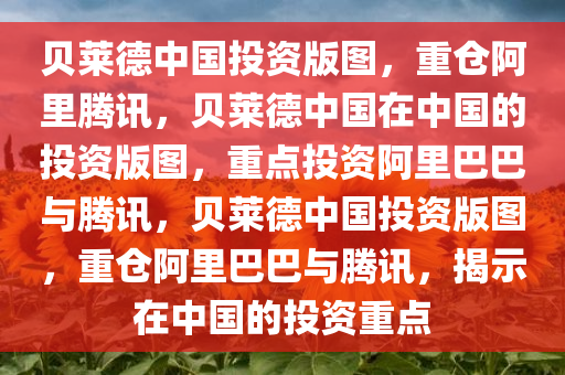贝莱德中国投资版图，重仓阿里腾讯，贝莱德中国在中国的投资版图，重点投资阿里巴巴与腾讯，贝莱德中国投资版图，重仓阿里巴巴与腾讯，揭示在中国的投资重点
