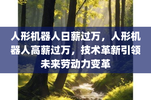 人形机器人日薪过万，人形机器人高薪过万，技术革新引领未来劳动力变革