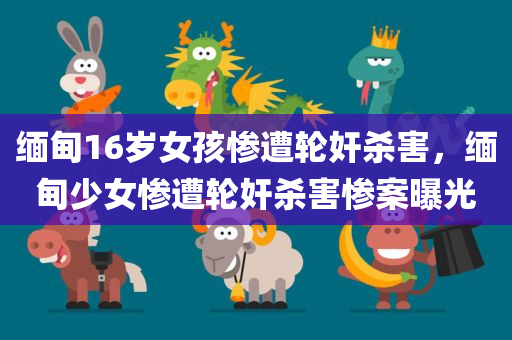 缅甸16岁女孩惨遭轮奸杀害，缅甸少女惨遭轮奸杀害惨案曝光，缅甸少女惨遭轮奸杀害事件曝光，悲剧震惊全国