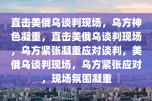 直击美俄乌谈判现场，乌方神色凝重，直击美俄乌谈判现场，乌方紧张凝重应对谈判，美俄乌谈判现场，乌方紧张应对，现场氛围凝重