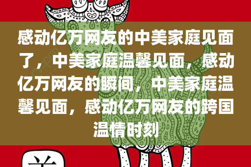感动亿万网友的中美家庭见面了，中美家庭温馨见面，感动亿万网友的瞬间，中美家庭温馨见面，感动亿万网友的跨国温情时刻