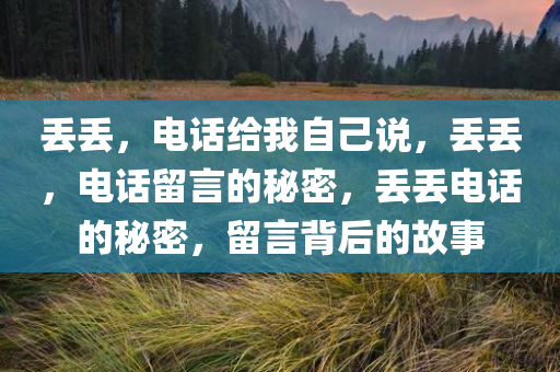丢丢，电话给我自己说，丢丢，电话留言的秘密，丢丢电话的秘密，留言背后的故事