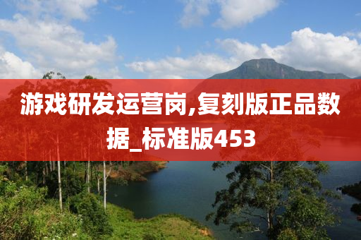 游戏研发运营岗,复刻版正品数据_标准版453
