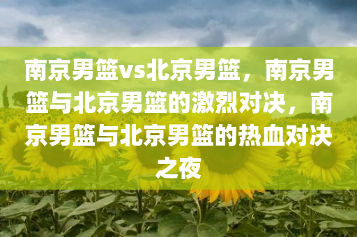 南京男篮vs北京男篮，南京男篮与北京男篮的激烈对决，南京男篮与北京男篮的热血对决之夜