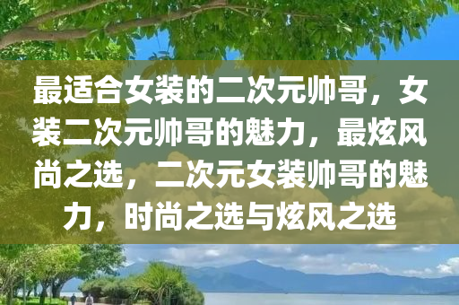 最适合女装的二次元帅哥，女装二次元帅哥的魅力，最炫风尚之选，二次元女装帅哥的魅力，时尚之选与炫风之选