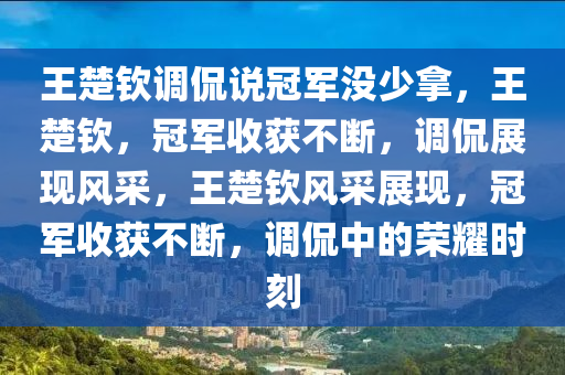 王楚钦调侃说冠军没少拿，王楚钦，冠军收获不断，调侃展现风采，王楚钦风采展现，冠军收获不断，调侃中的荣耀时刻