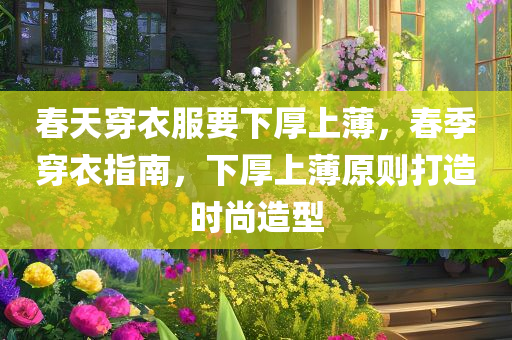 春天穿衣服要下厚上薄，春季穿衣指南，下厚上薄原则打造时尚造型