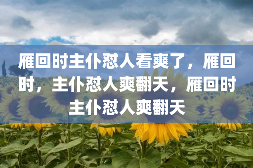 雁回时主仆怼人看爽了，雁回时，主仆怼人爽翻天，雁回时主仆怼人爽翻天