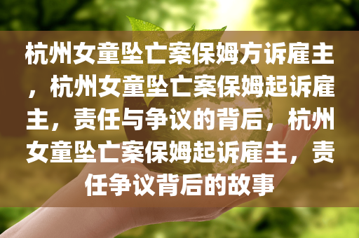 杭州女童坠亡案保姆方诉雇主，杭州女童坠亡案保姆起诉雇主，责任与争议的背后，杭州女童坠亡案保姆起诉雇主，责任争议背后的故事