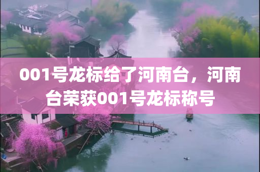 001号龙标给了河南台，河南台荣获001号龙标称号