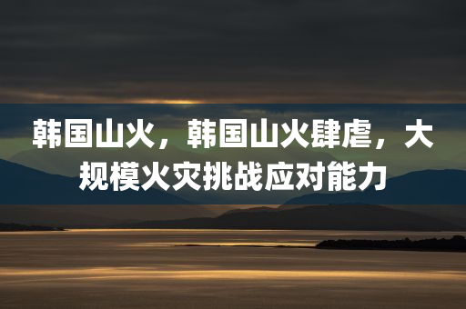 韩国山火，韩国山火肆虐，大规模火灾挑战应对能力，韩国大规模山火挑战应对能力，火灾肆虐成挑战
