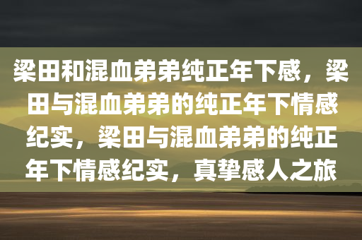 梁田和混血弟弟纯正年下感，梁田与混血弟弟的纯正年下情感纪实，梁田与混血弟弟的纯正年下情感纪实，真挚感人之旅