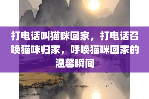 打电话叫猫咪回家，打电话召唤猫咪归家，呼唤猫咪回家的温馨瞬间