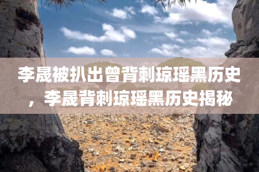 李晟被扒出曾背刺琼瑶黑历史，李晟背刺琼瑶黑历史揭秘
