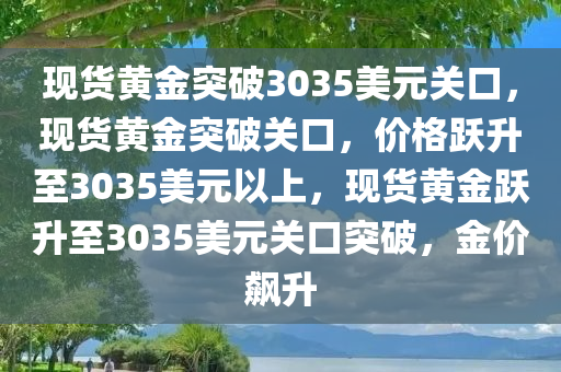 现货黄金突破3035美元关口，现货黄金突破关口，价格跃升至3035美元以上，现货黄金跃升至3035美元关口突破，金价飙升